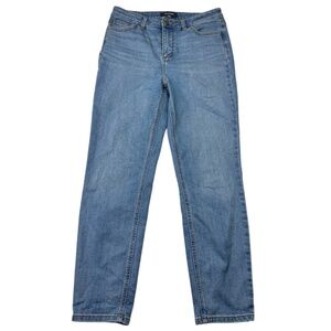 MODCLOTH Solid All Blue Denim The Molly Straight Ankle Jeans Size 10